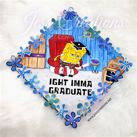 Ight Imma Graduate Spongebob Graduation Cap Jess Creations Llc