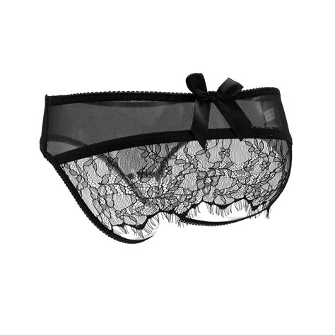 Women Sexy Lingerie Open Crotch Sexy Panties Erotic Floral Lace