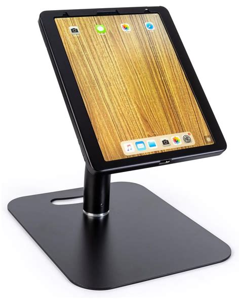 Adjustable Ipad Pro 129 Floor Stand Matte Black Enclosure Ipad