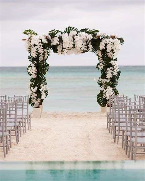 25 Bold Tropical Wedding Arches And Altars White Orchids Wedding