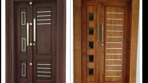 Kerala Double Door Model Front Door Model Youtube
