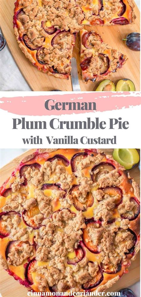 German Plum Custard Tart With Streusel Rustic Plum Pie Recipe Recipe In 2022 Recipes Easy