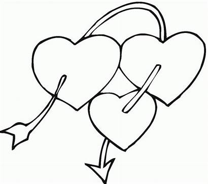 Coloring Heart Pages Broken Printable