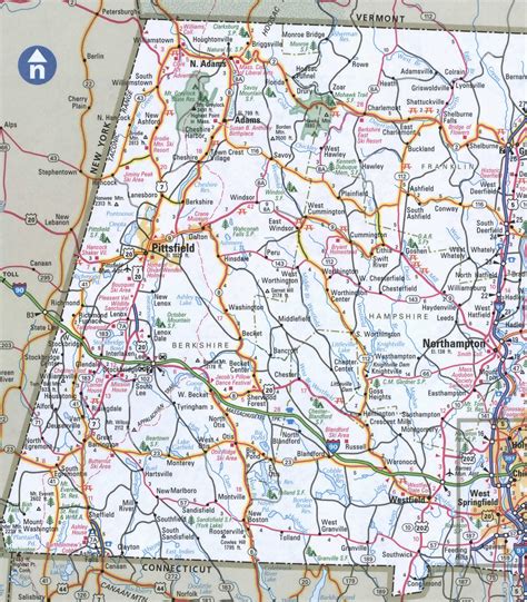 Map Of Massachusetts Westernfree Highway Road Map Ma With Cities Towns