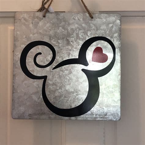 Tribal Mickey Mouse Love Disney Inspired Metal Sign Disney Crafts