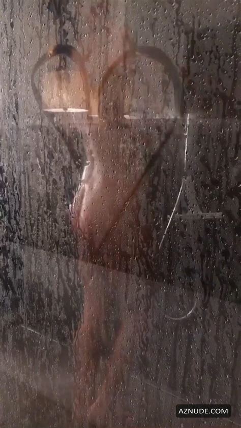 heidi klum naked on glass in the shower aznude