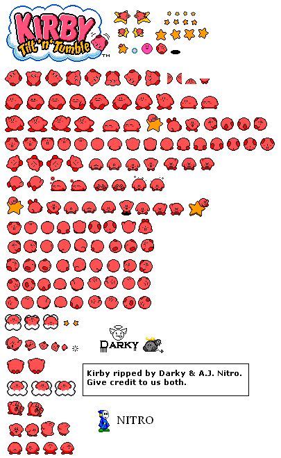 Kirbys Adventure Sprite Sheet