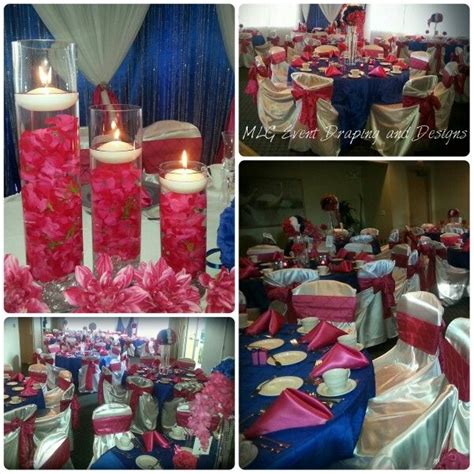 Royal Blue And Pink Wedding Decorations