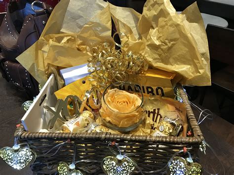 From champagne hampers to indulgent chocolate boxes, whether it's your first anniversary or 50th, we have lots of delicious delights to choose from. 50th Wedding Anniversary. "Golden" gift | 50th wedding ...