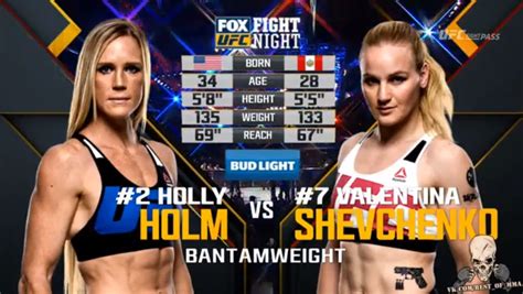 Todas As Lutas Full Fight Holly Holm Vs Valentina Shevchenko Full Fight