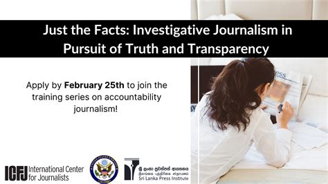 Just The Facts Investigative Journalism In Pursuit Of Truth And