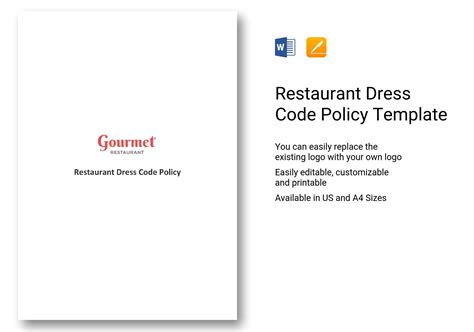 Restaurant Dress Code Policy