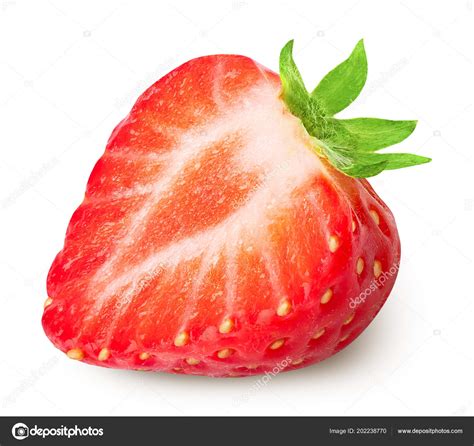 Strawberry Half Isolated On White — Stock Photo ©