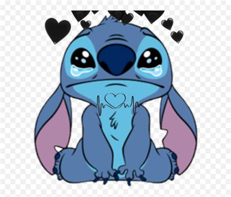 Blue Face Baby Drawing Stitch Sad Cute Clipart Sticker Lilo Pikpng