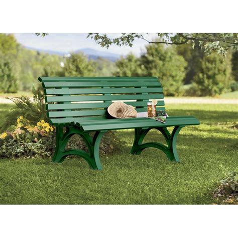 Plow And Hearth Weatherproof Resin Garden Bench And Reviews Wayfair
