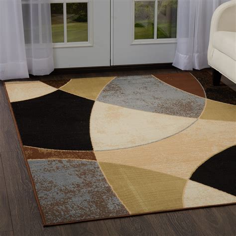 This Unique Abstract Rug In Beautiful Shades And Time Worn Effect Is A