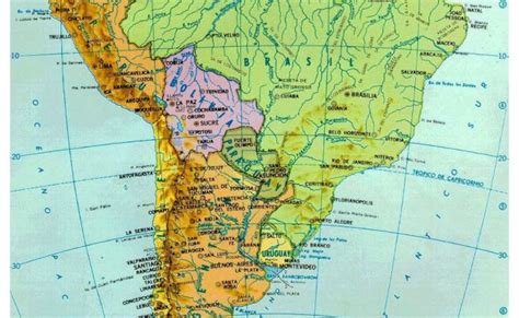 Political And Physical Map Of South America South America Mapsland Maps