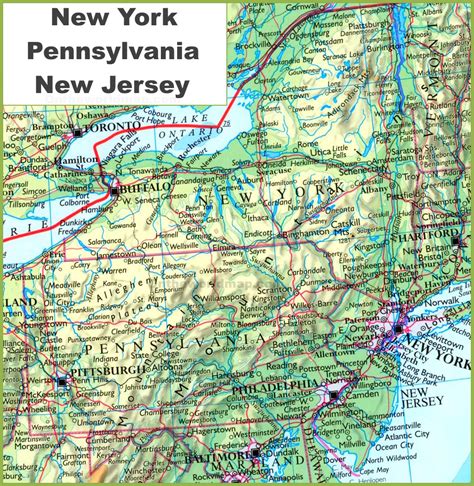 Igazi Szemben Homlokát Ráncolja New York New Jersey Map átnéz
