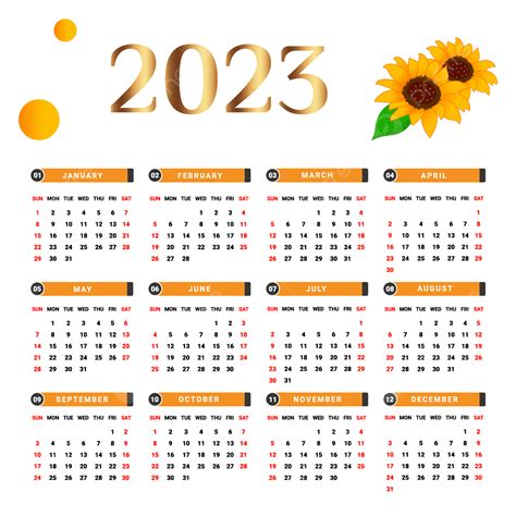 2023 Calendar Planner Vector Design Images 2023 Calendar With Black