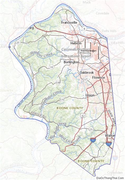 Map Of Boone County Kentucky
