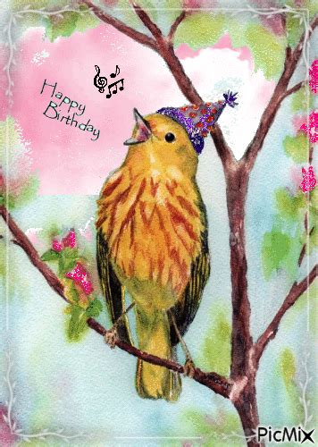 Singing Bird Happy Birthday  Pictures Photos And Images For