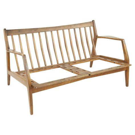 Mid Century Modern Faux Bamboo Caned Settee Loveseat At 1stdibs