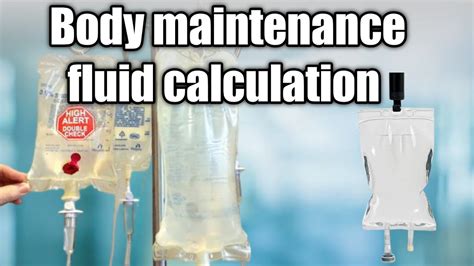 Maintenance Fluid Calculation Fluid Management Youtube