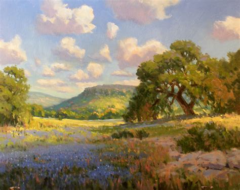 David Forks Texas Landscape Painter Spring In The Hills
