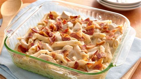 Chicken Bacon Alfredo Penne Casserole Recipe