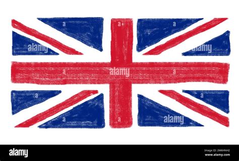 Hand Drawn National Flag Of The United Kingdom Uk Aka Union Jack