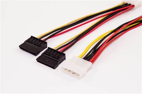Sata Power Y Cable 2 X 15p To At 4p Male Pactech