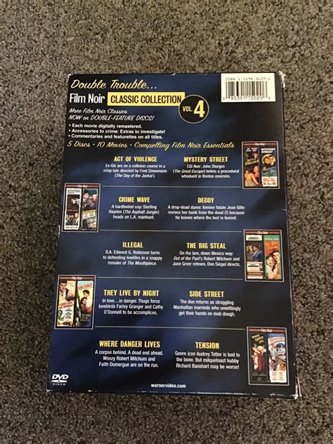 Film Noir Classic Collection Volume 4 5 Disc Set Dvd Video 10 Suspense Thrillers 85391150206 Ebay