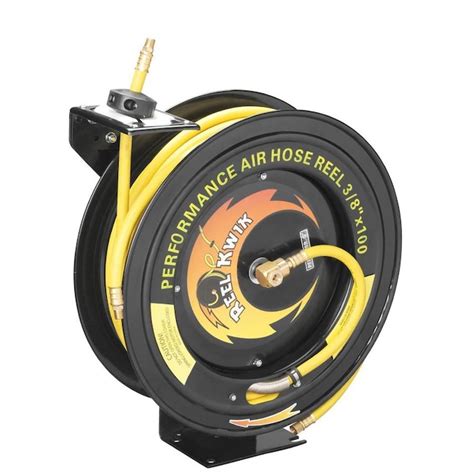 Fleming Supply Retractable Air Hose Reel 38 In X 100ft Rubber Hose