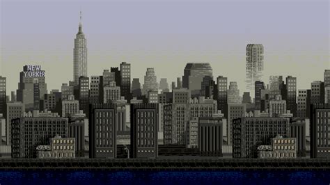 Cityscape Pixels 8 Bit New York City Pixel Art Building Empire