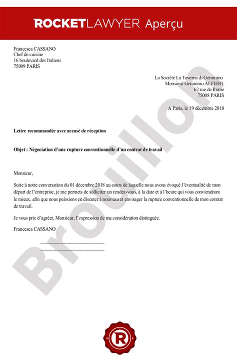 Formulaire Pdf Demande De Rupture Conventionnelle