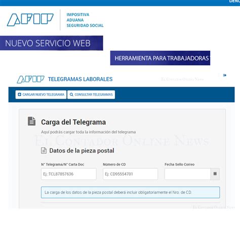 Afip Implementó El Servicio Web Telegramas Laborales