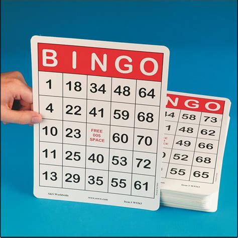 Jumbo Bingo Cards Set Of 100