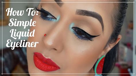 How To Simple Easy Winged Liquid Eyeliner Youtube