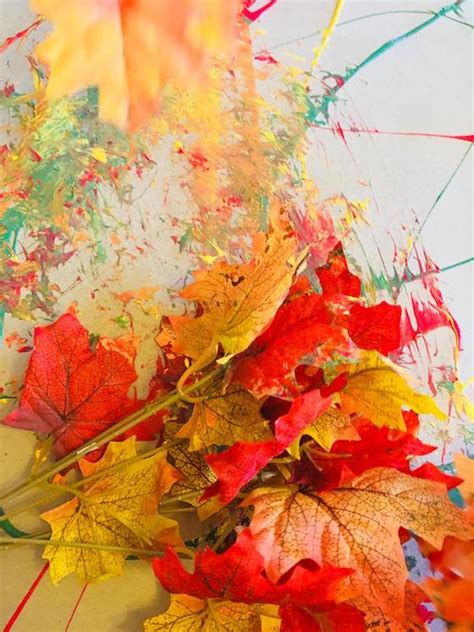 Acrylic Autumn Painting Nature Painting Maple Leaf Fall Leaf Art Fall