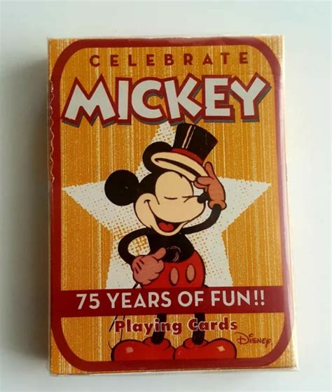 Disney 75 Years Of Mickey Mouse Collectible Tin 2 Packs Playing Cards Unopened 1500 Picclick
