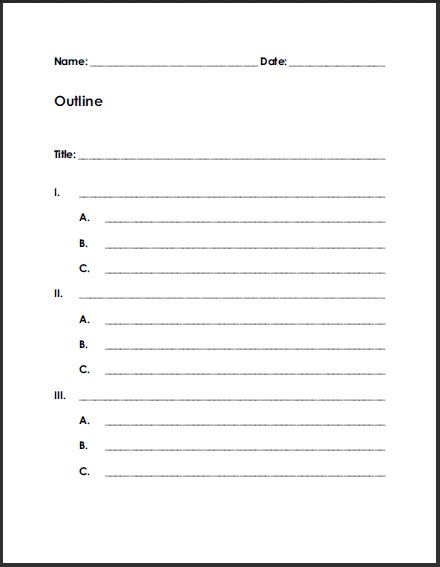 💣 Essay Writing Outline Worksheet Narrative Essay Outline Format
