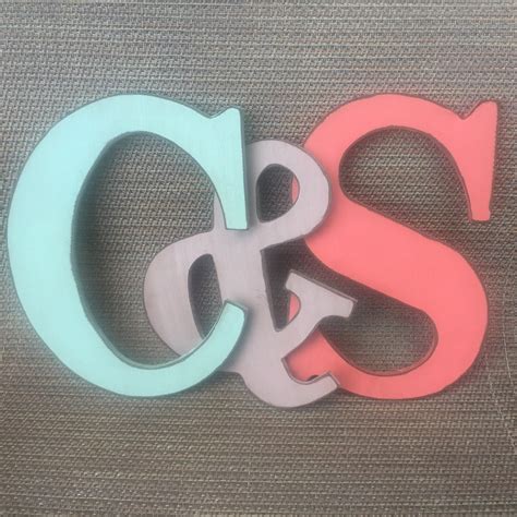 Custom Letter Set ~ Any Two Letters And Ampersand And Made To Order