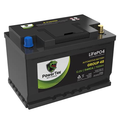 Powertex Batteries Bci Group Size 48 H6 Car Lithium Battery Lifepo4