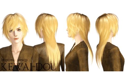 Tumblr1000 Hair For The Sims3 Kewai Dou