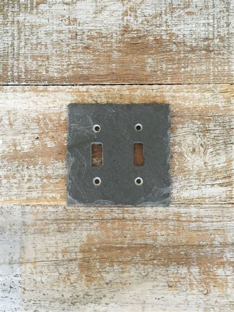 Light Switch Cover Double Slate Light Switch Cover Mid Century Etsy