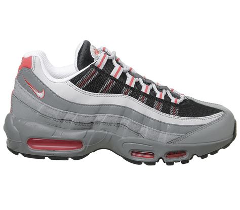 Nike Air Max 95 Trainers Track Red White Grey Black Grey Fog Track Red His Trainers