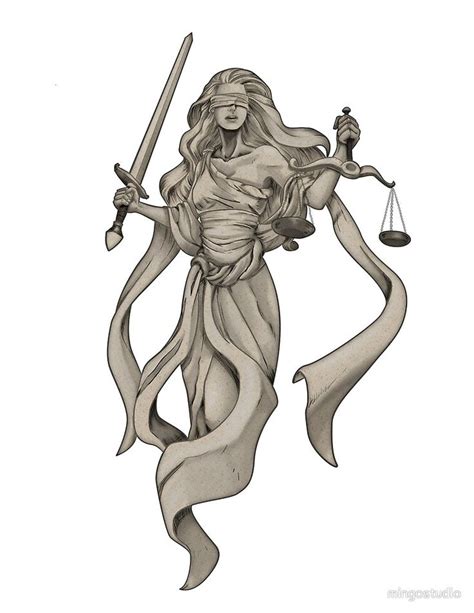 Lady Justice By Mingostudio Justice Tattoo Lady Justice Goddess Tattoo