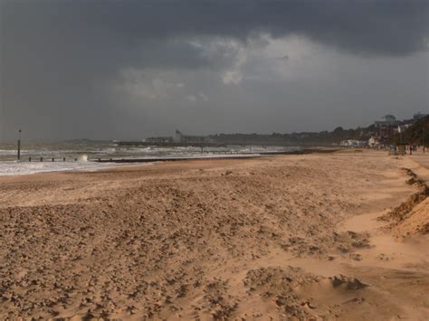 Bournemouth Threatening Skies Come Over Poole Bay Photo UK Beach Guide