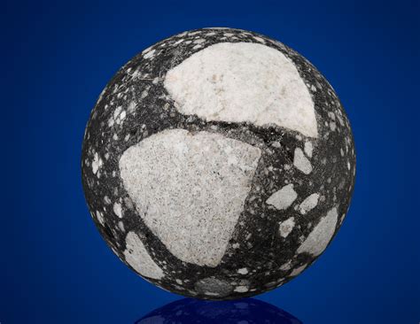 A Lunar Sphere — From The Nwa 8046 Clan Of Lunar Meteorites Lunar