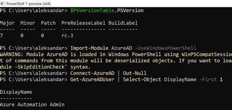 Connect Azuread Not Working With Powershell 7 1 0 Preview 1 Could Not